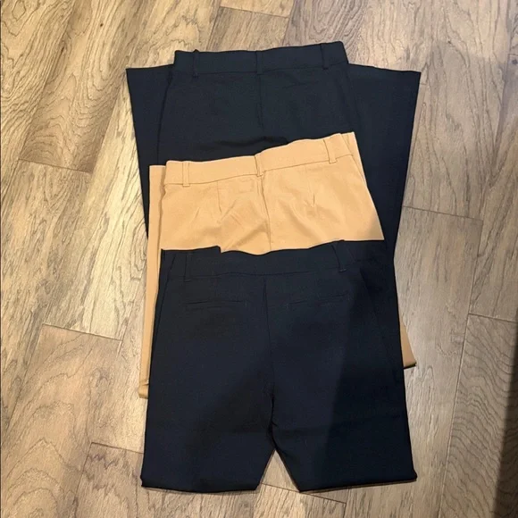 Three-Stretch Ponte Pants Set - Black & Camel - Picture 3 of 3